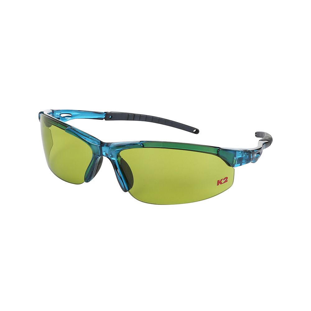 K2 Safety Safety Glasses KP-104C (Lime) – Polycarbonate Anti-fog Lens, UV Protection
